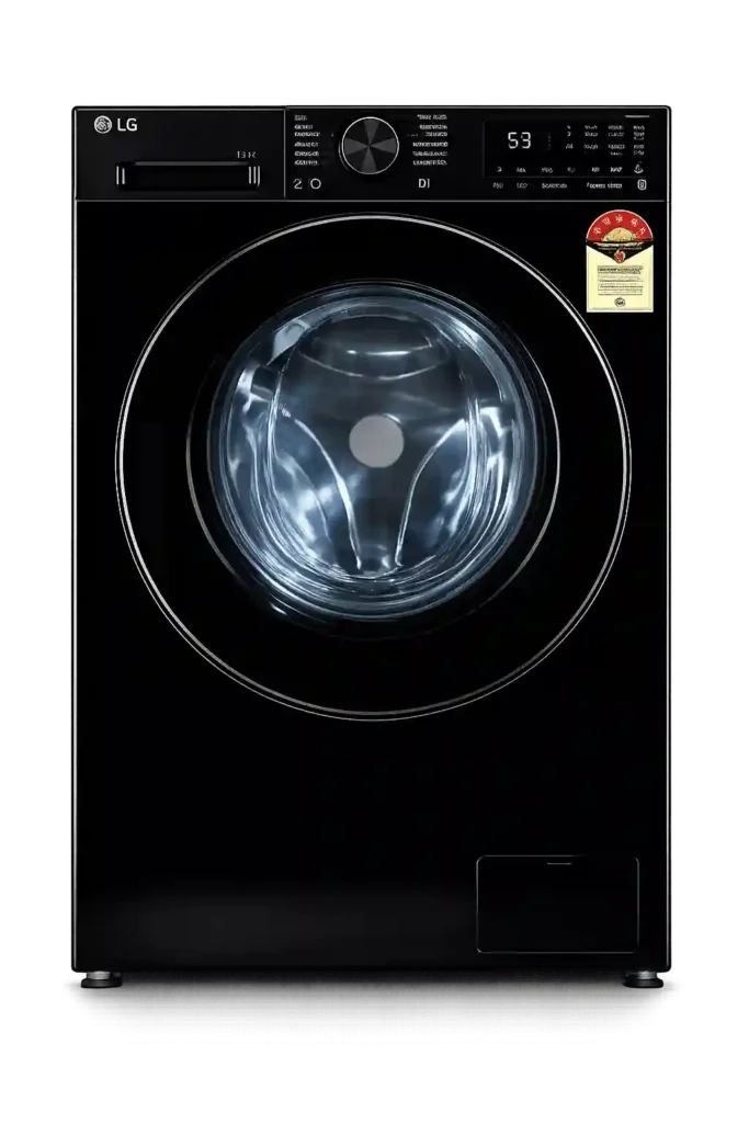 Premium LG front load washing machine with modern design.