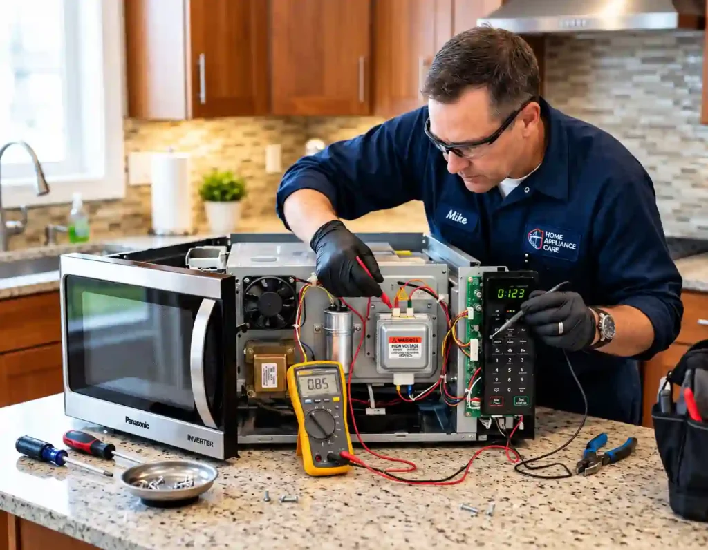 Expert technician repairing faulty oven components during Oven Repair in Dammam.